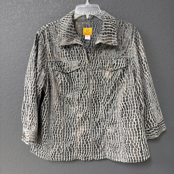 Ruby Rd. Jackets & Blazers - RUBY RD WOMAN Size 16W‎ Crocodile Print Jacket/Coat